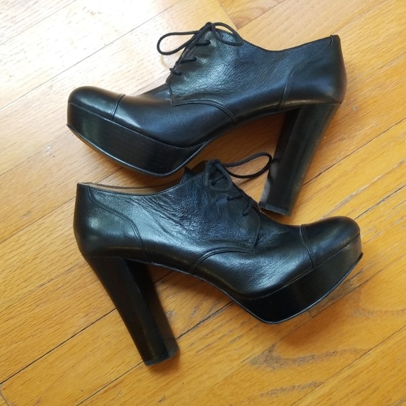 Nine West Leather Platform Boot Heels - Picture 5 of 8